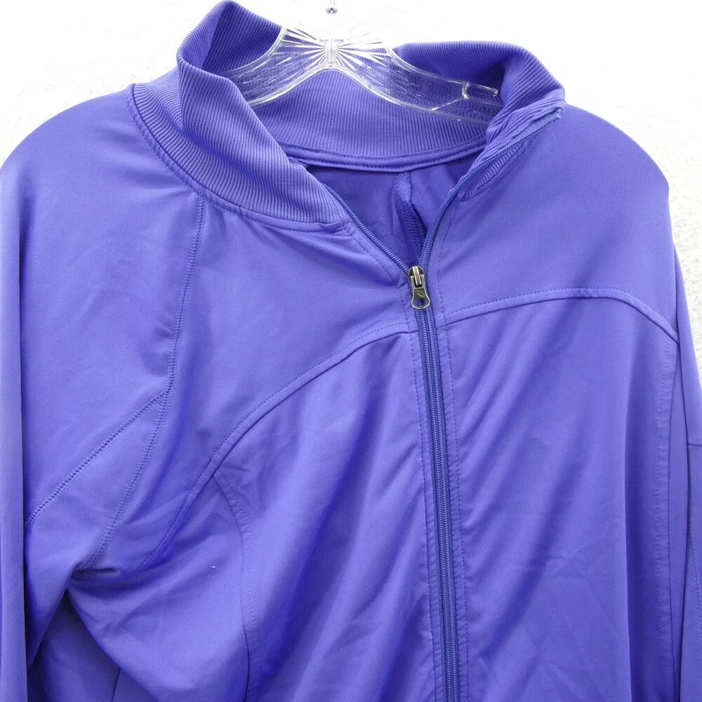 Tek Gear Track Jacket XL Womens‎ Bluish Purple Knit Full Zip Long Sleeve Sport
